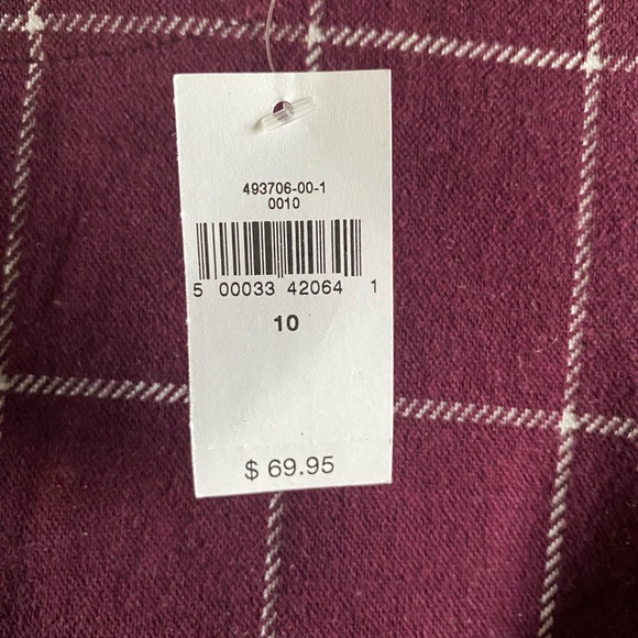 NWT Gap Ruffle Hem Plaid Dress - Picture 7 of 7